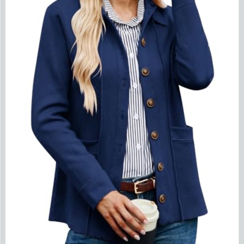 Grace Karin NWT Classic Navy Women's Jacket Cardigan size Small